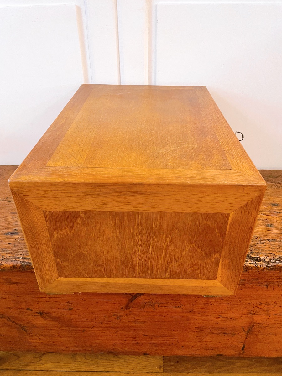 Wooden Box With 3 Drawers For Household Set With Key-photo-3