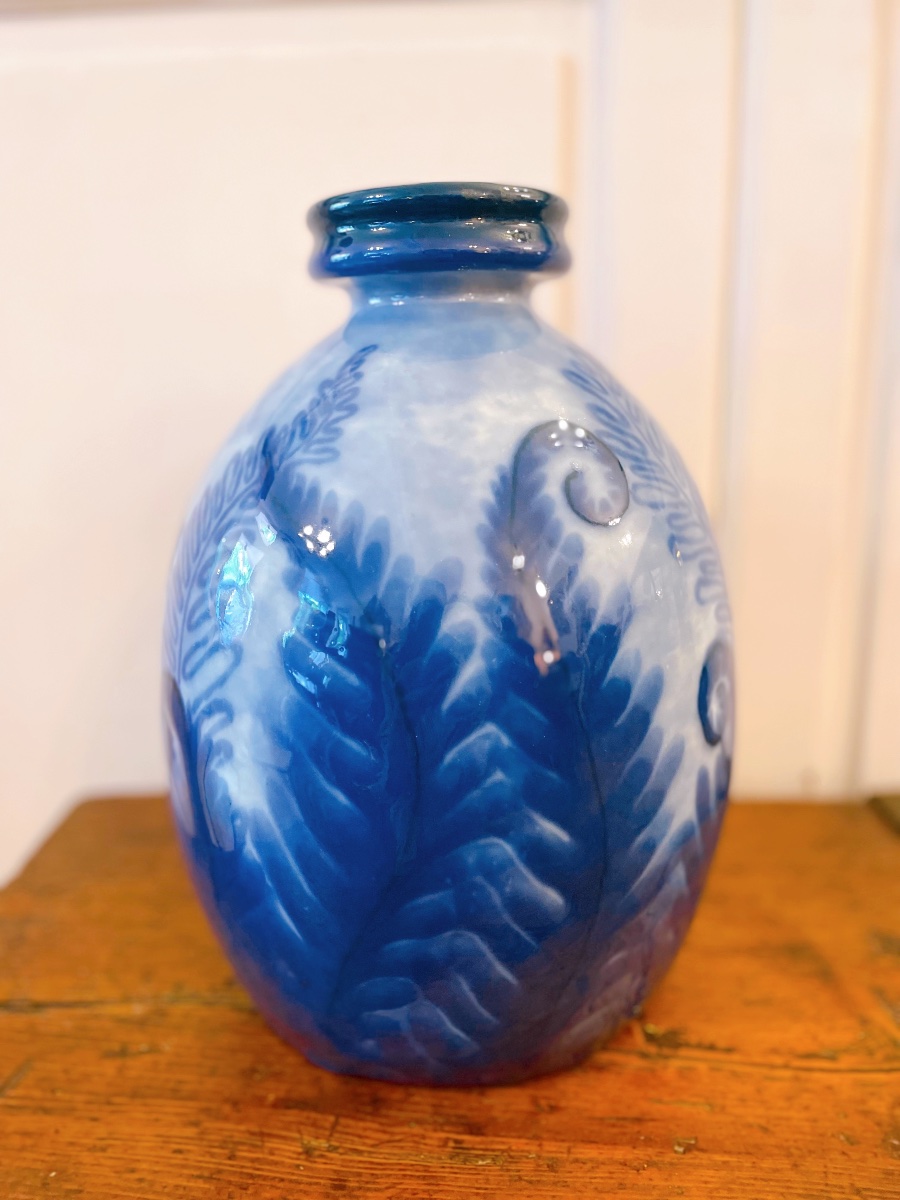 Camille Tharaud Vase: Blue Ferns-photo-4