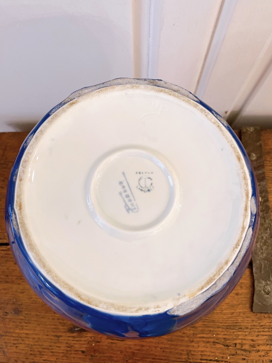 Camille Tharaud Vase: Blue Ferns-photo-2