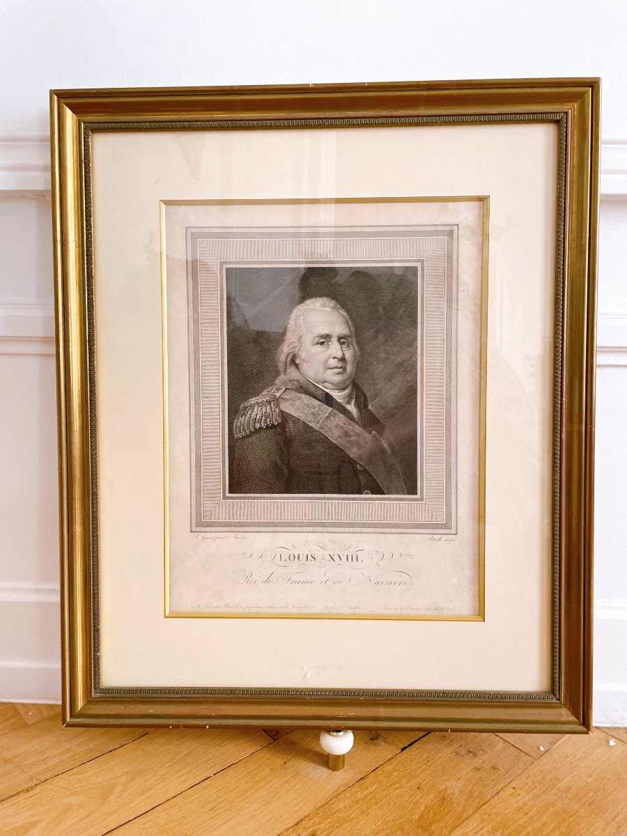Engraving Of A Portrait Of Louis XVIII