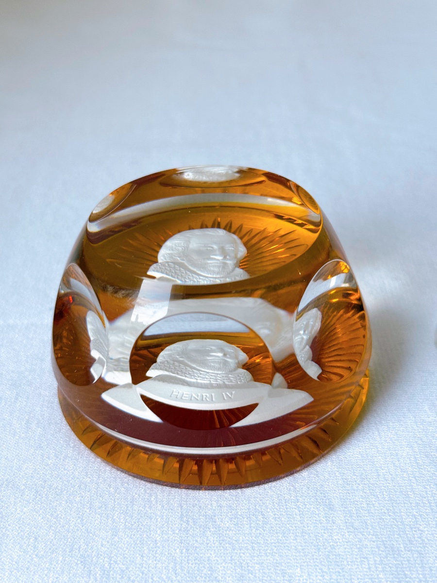 Portrait Of Henry Iv, Set In Baccarat Crystal, Published By Le Médailler-photo-2