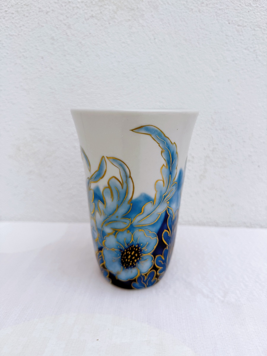 Limoges Porcelain Vase By Camille Tharaud-photo-3