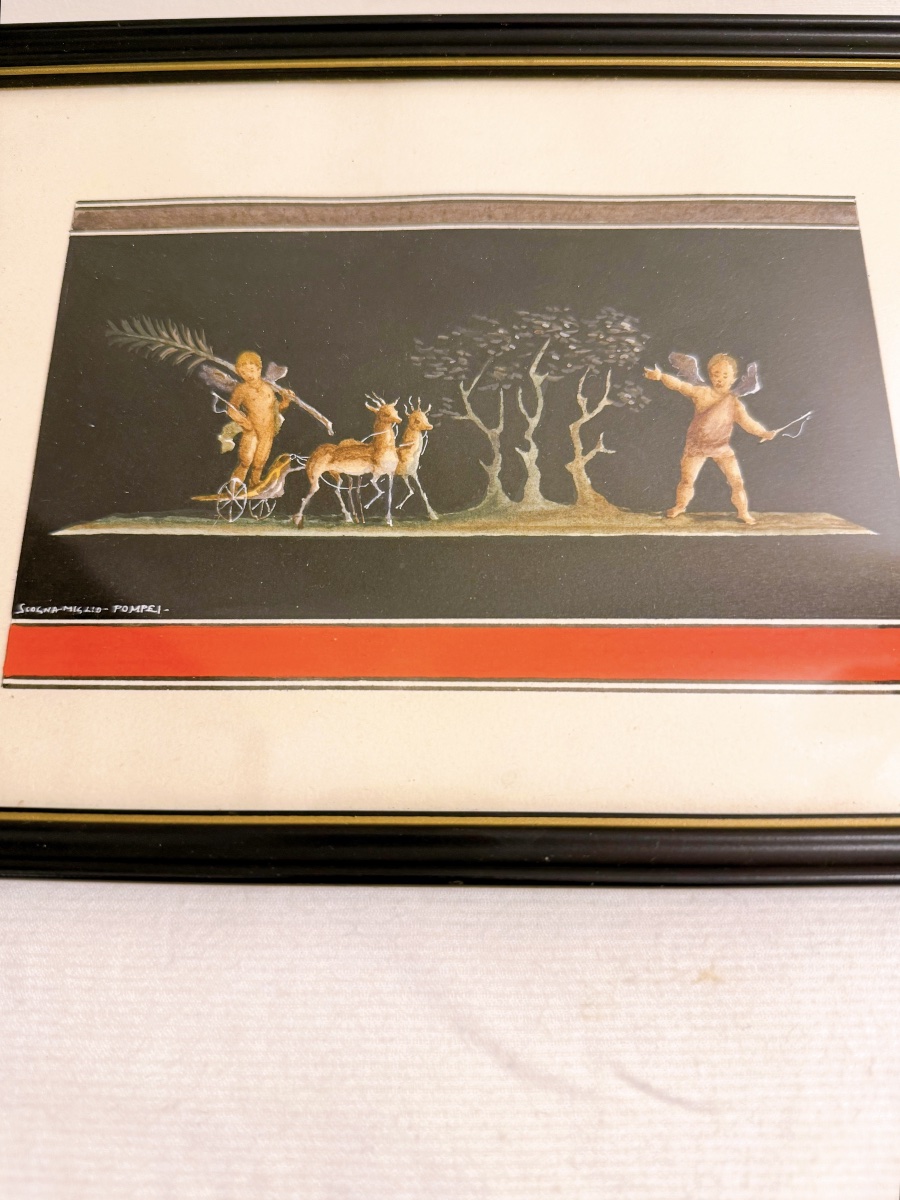 Cherub Driving A Chariot Drawn By Two Deer-photo-2