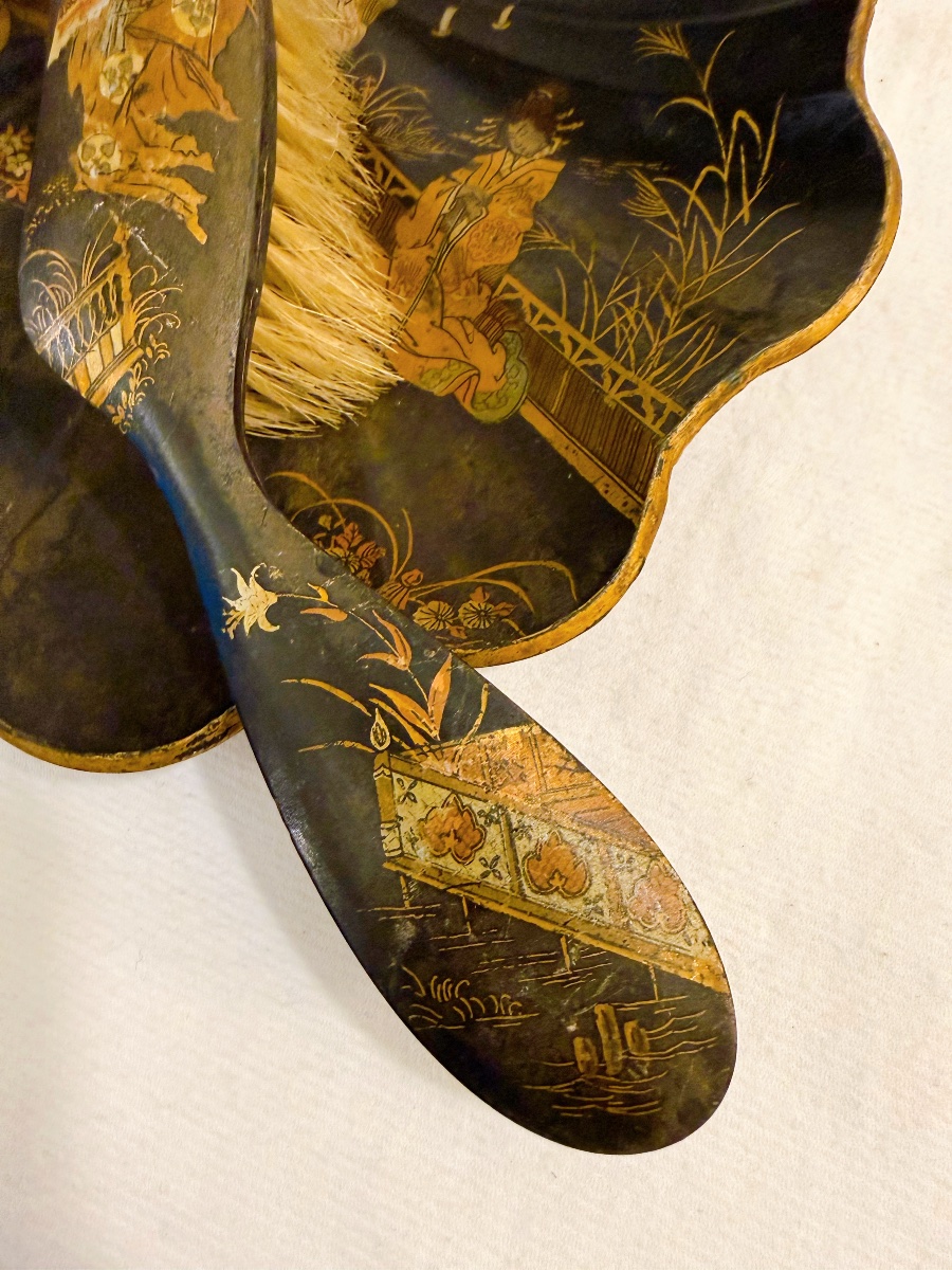 Ramasse-miettes à décor de japoniserie, époque Napoléon III -photo-1