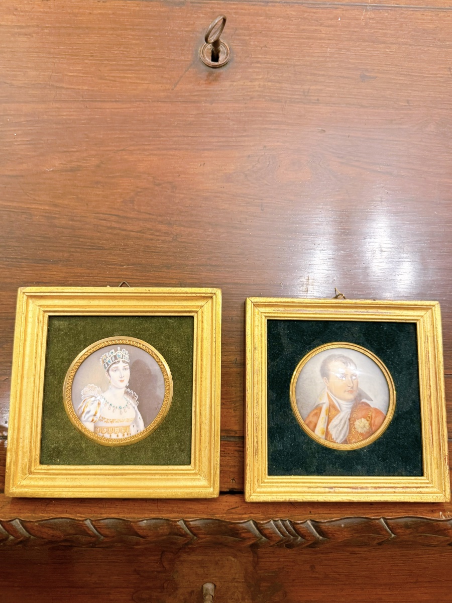 Portraits miniatures de Napoléon Ier et Joséphine-photo-3