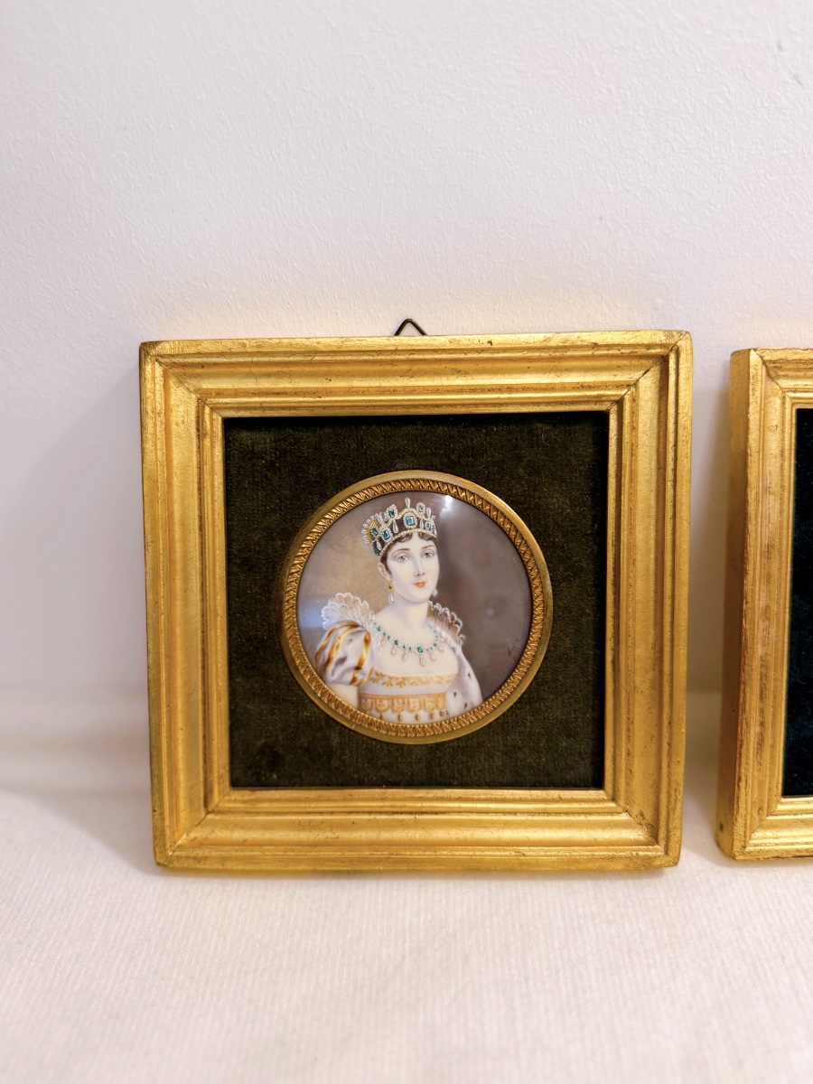 Portraits miniatures de Napoléon Ier et Joséphine-photo-4