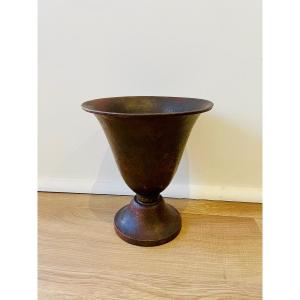  Vase Art Déco En Dinanderie Th. Chanut