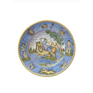 Large Earthenware Dish From Nevers Montagnon