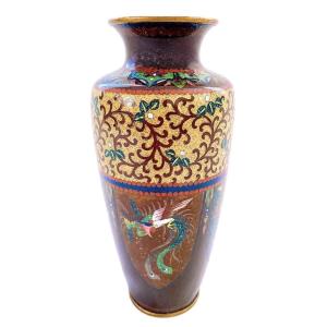 19th Century Japanese Cloisonné Enamel Vase