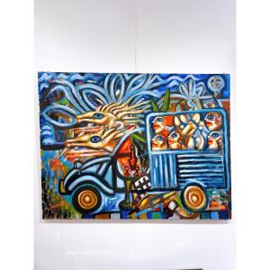 Peinture Huile sur toile Favrene