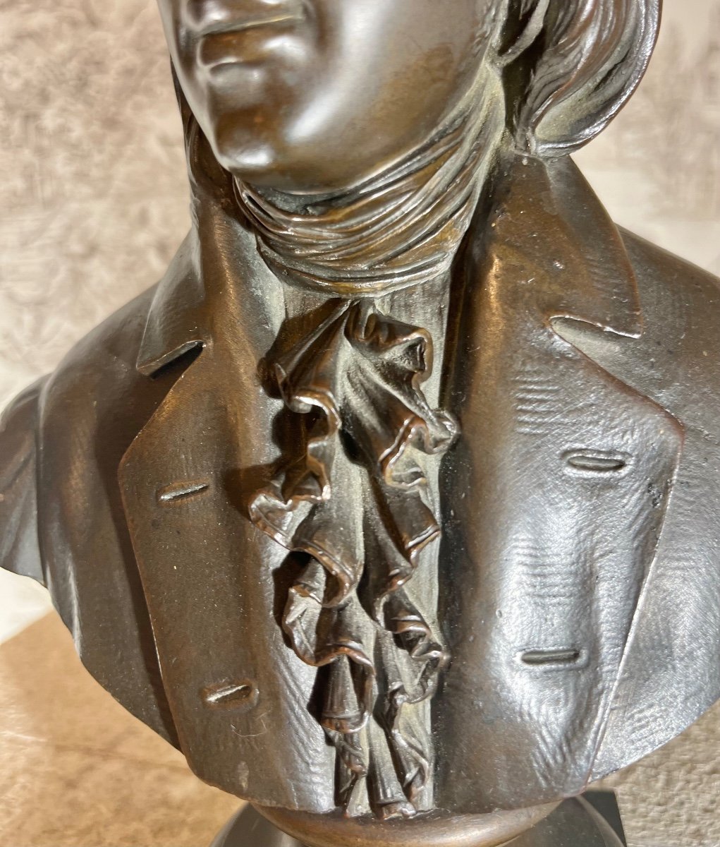 Buste en bronze de Philippe Lebon XIXeme -photo-5