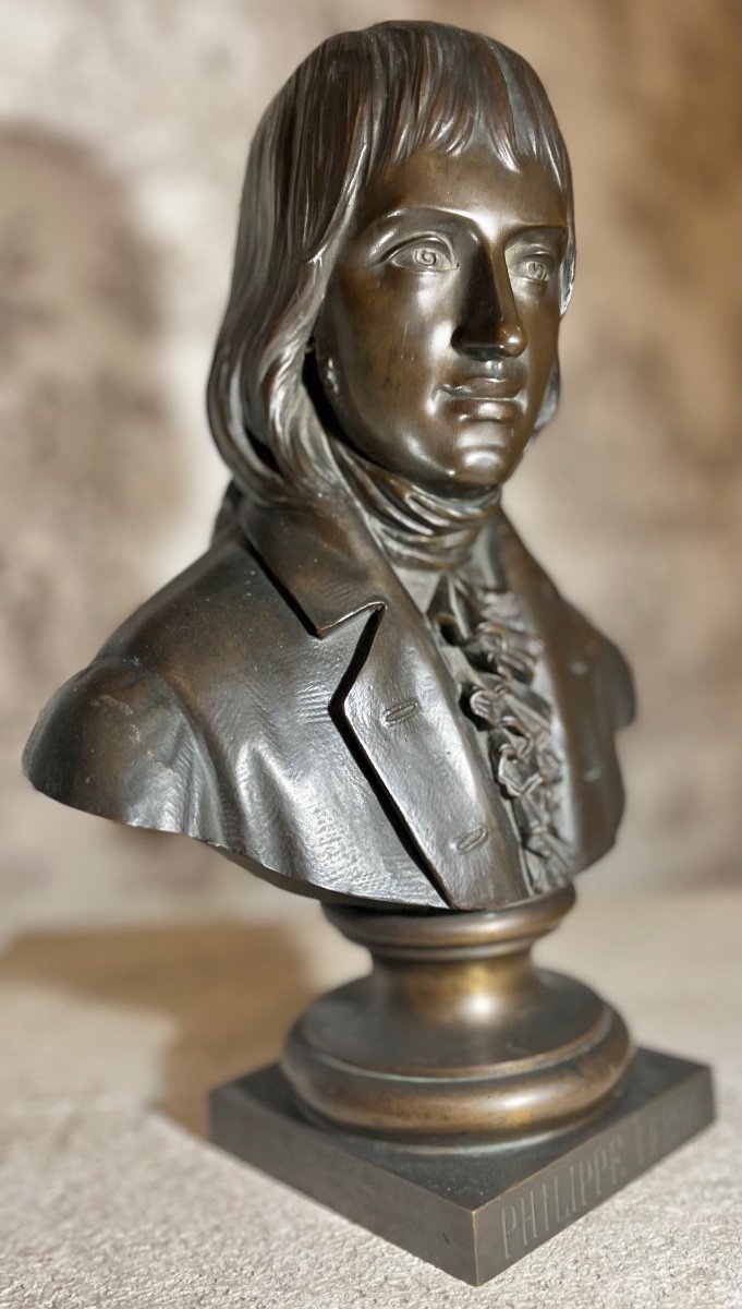 Buste en bronze de Philippe Lebon XIXeme 