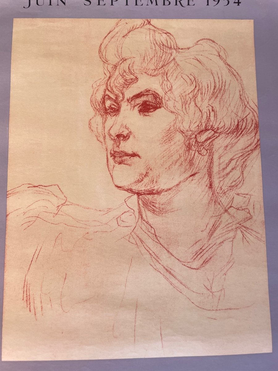 Poster Exhibition "the Drawing Of Toulouse Lautrec To The Cubists" 1954-photo-2