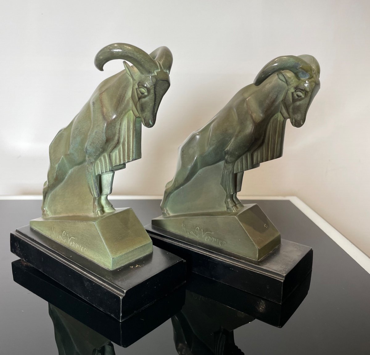 Max Le Verrier (1891-1973) Pair Of Bookends-photo-2