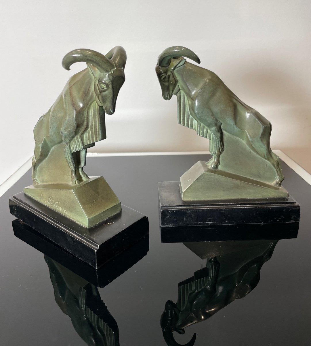 Max Le Verrier (1891-1973) Pair Of Bookends