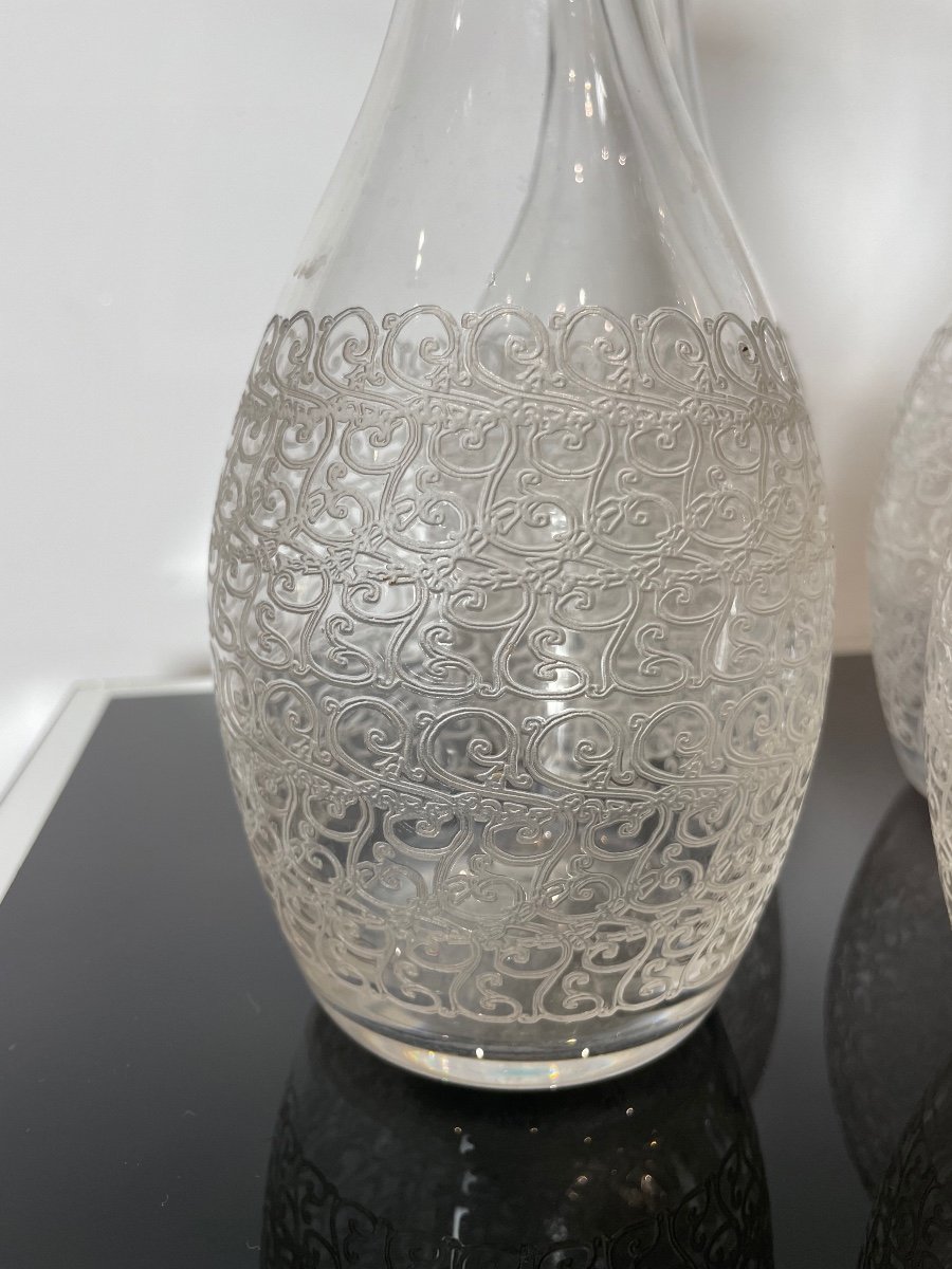 Baccarat. Four Decanters Without Stopper, Rohan Model-photo-2