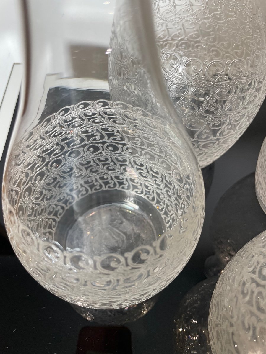Baccarat. Four Decanters Without Stopper, Rohan Model-photo-2