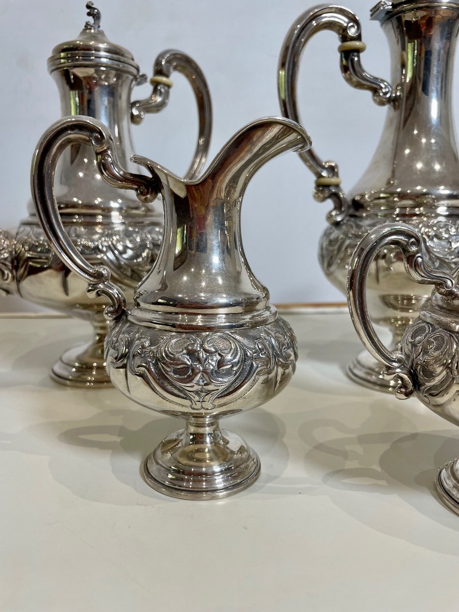 Coffee And Tea Service In Sterling Silver-photo-2