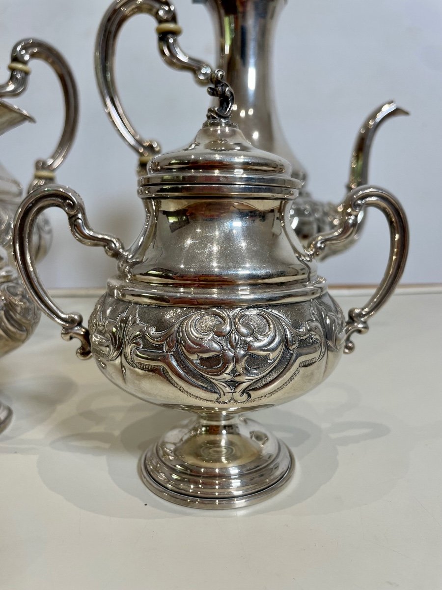 Coffee And Tea Service In Sterling Silver-photo-3