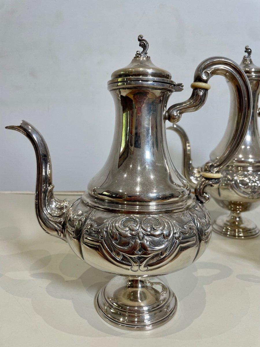 Coffee And Tea Service In Sterling Silver-photo-3