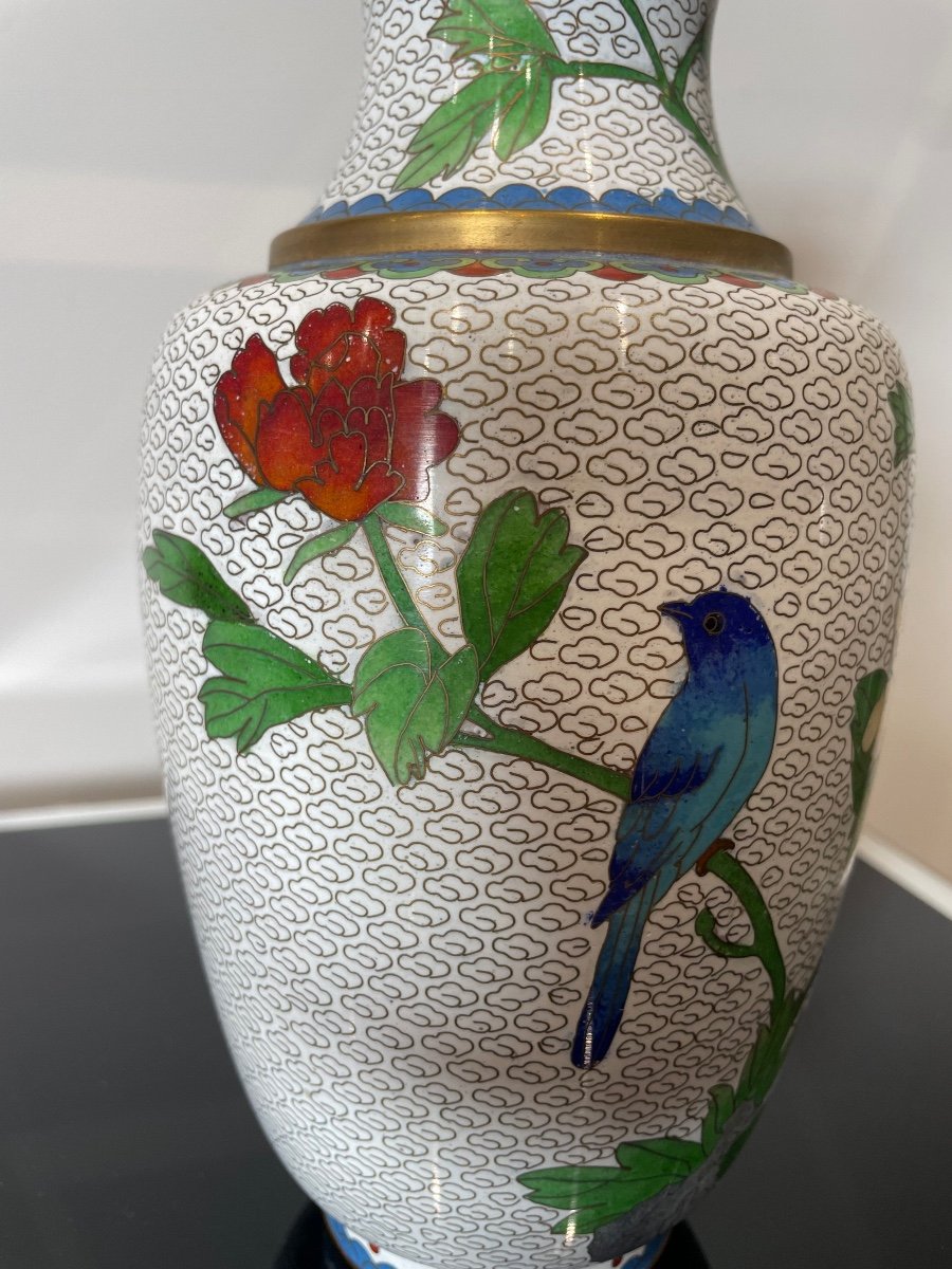 Chinese Cloisonne Vase. 20th Century-photo-2