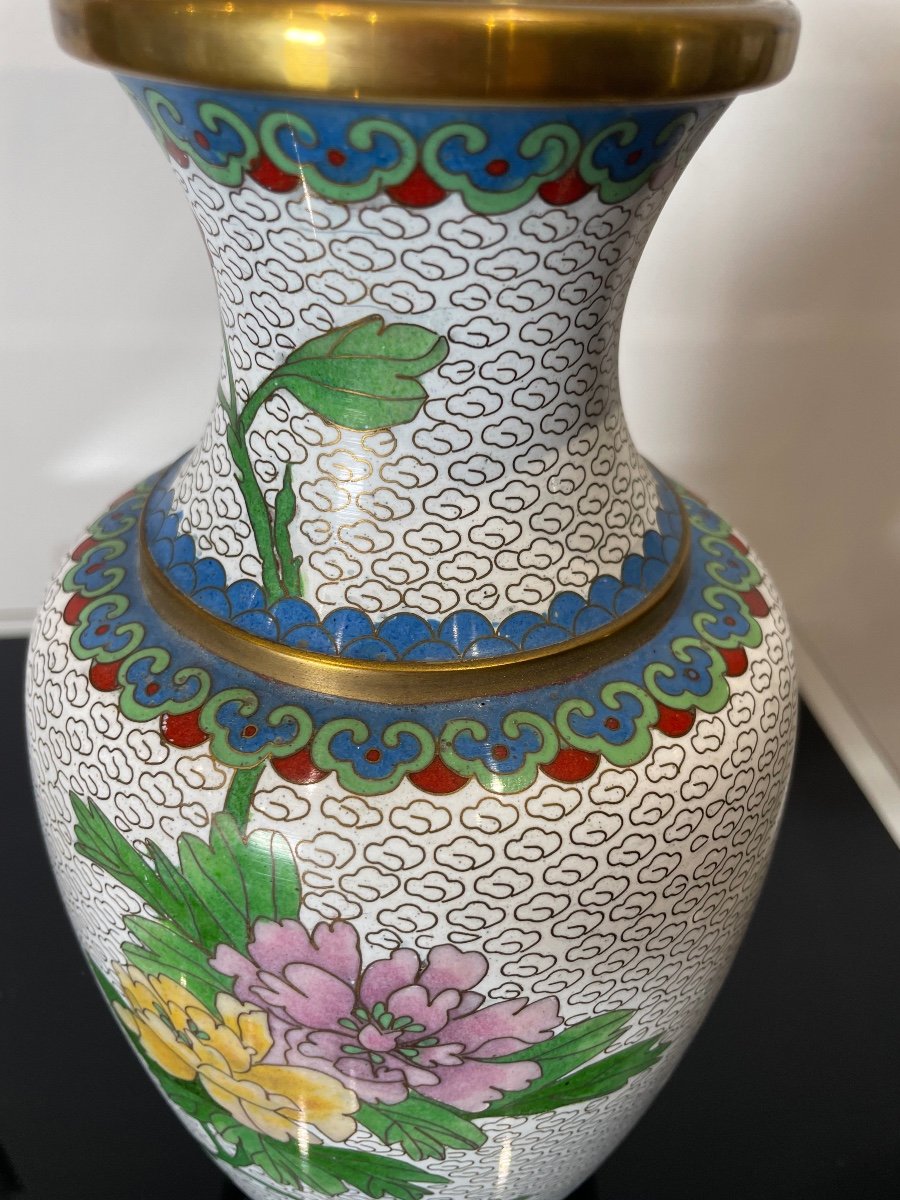 Chinese Cloisonne Vase. 20th Century-photo-4