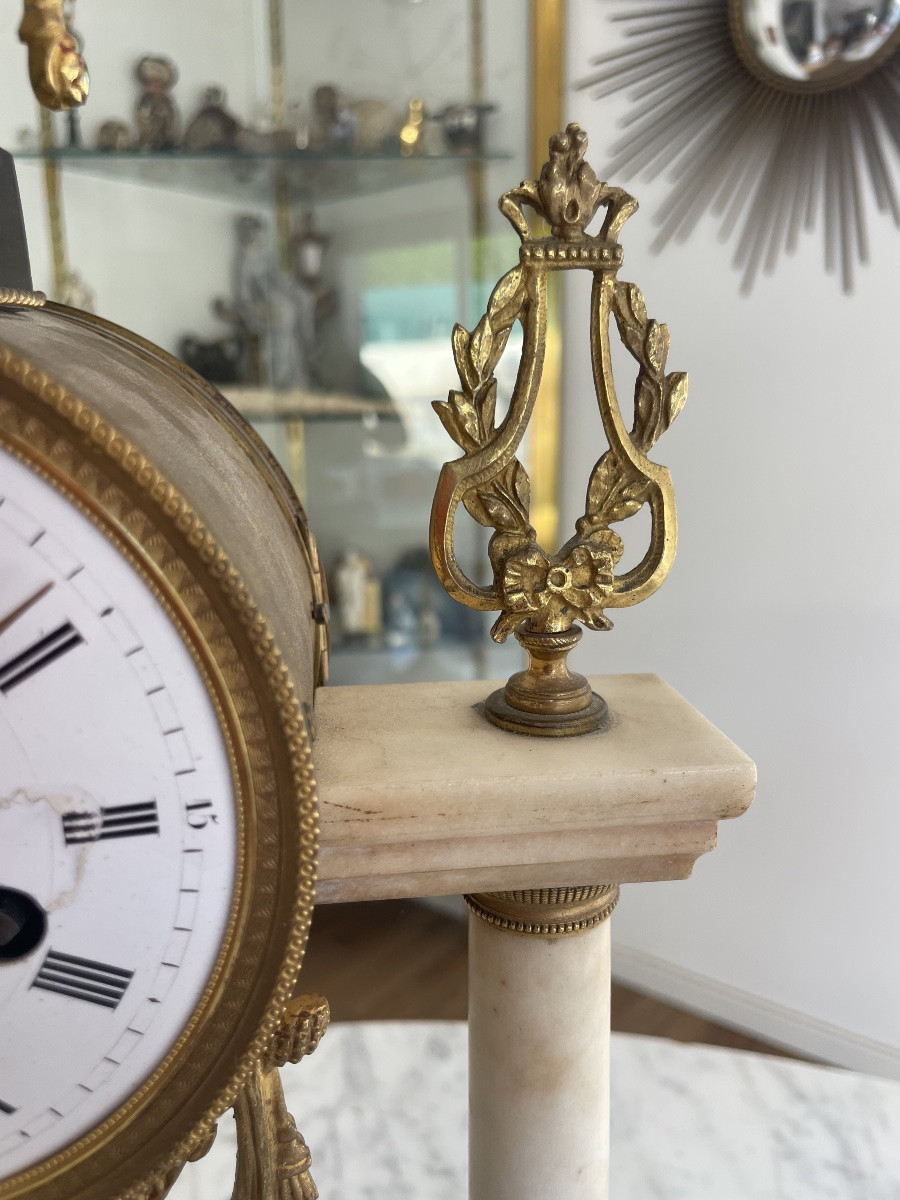 Louis XVI Style Portico Clock, 19th Century.-photo-3