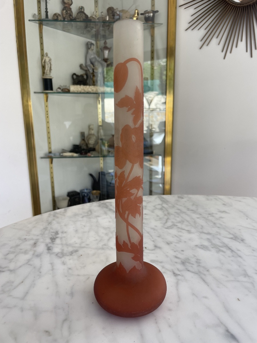 Établissements GALLÉ (1904-1936).  Vase soliflore à haut col-photo-2