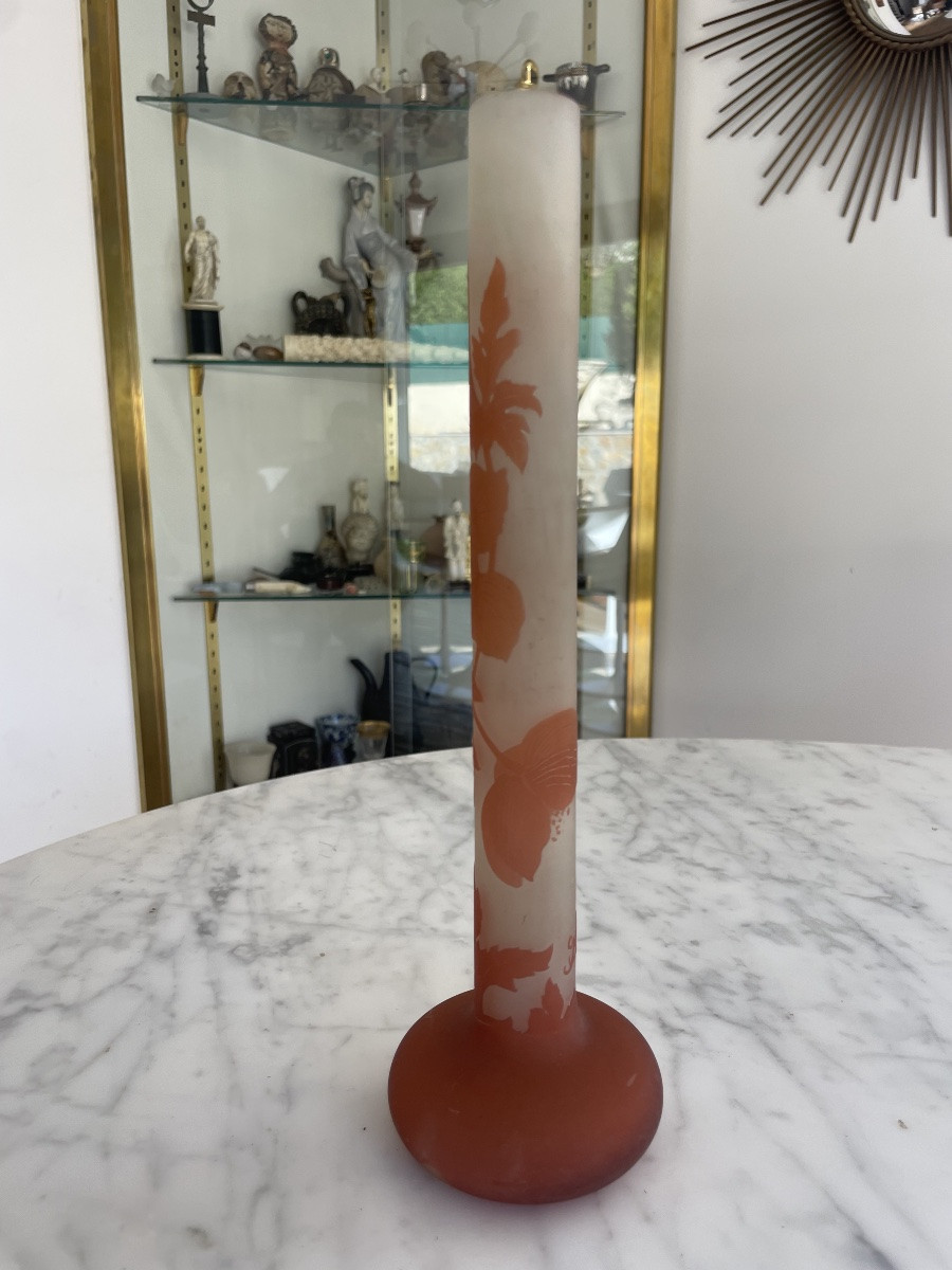 Établissements GALLÉ (1904-1936).  Vase soliflore à haut col-photo-4