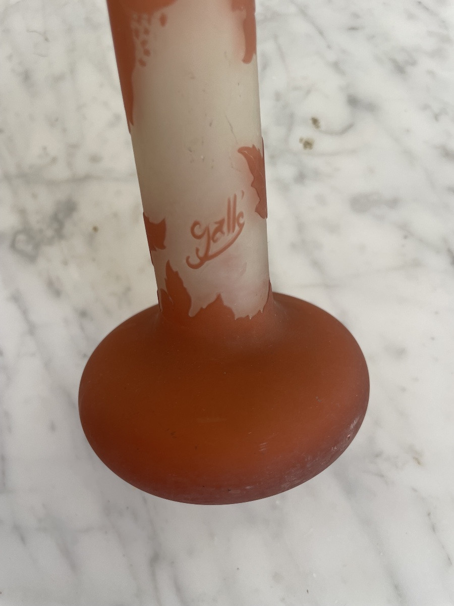 Établissements GALLÉ (1904-1936).  Vase soliflore à haut col-photo-1