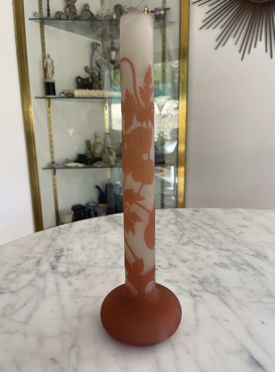 Établissements GALLÉ (1904-1936).  Vase soliflore à haut col