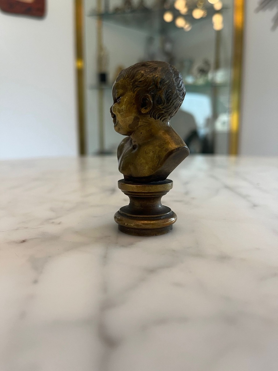 Sceau cachet en bronze “ Jean qui rit” fin XIX-photo-4