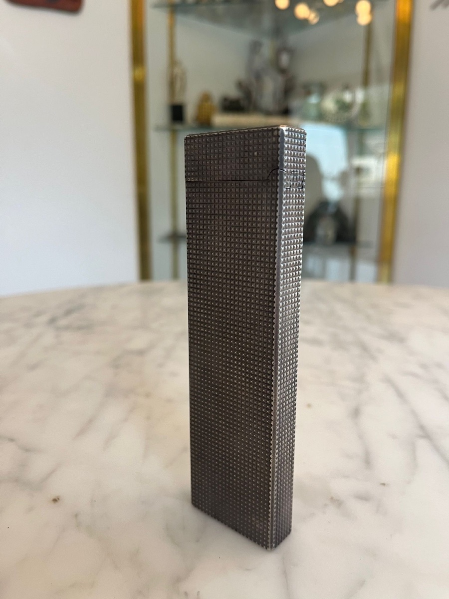 DUPONT, Briquet de table en métal argenté -photo-3