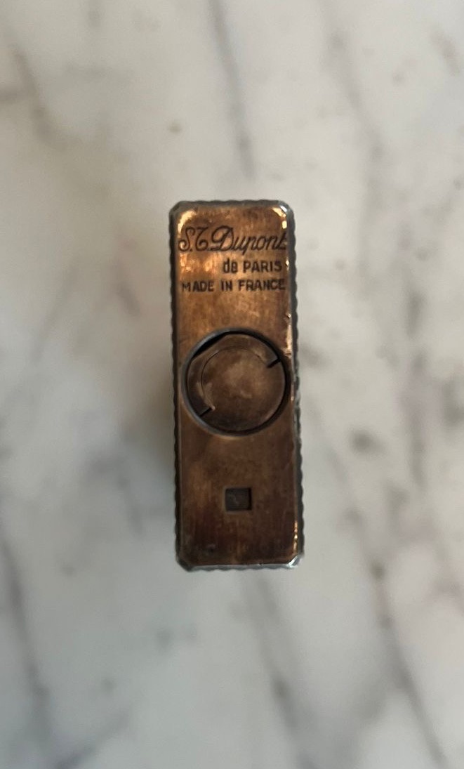 DUPONT, Briquet de table en métal argenté -photo-1