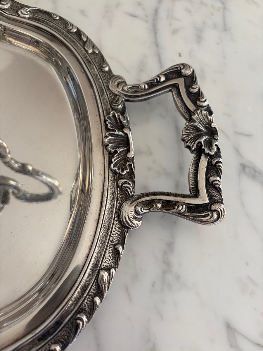 Louis XV-style Coffee And Tea Set In Silver-plated Metal-photo-2