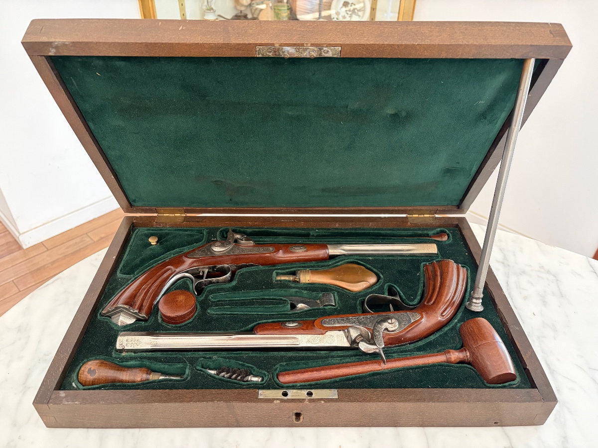 Europe, 20e. Paire de pistolets de duel à percussion