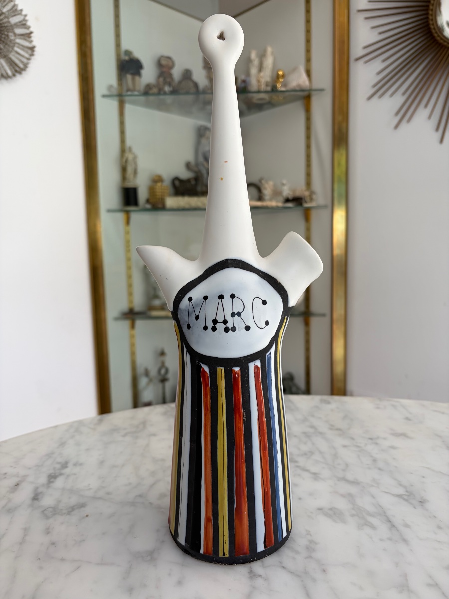 CAPRON Roger (1922-2006) Bouteille "Marc" en céramique