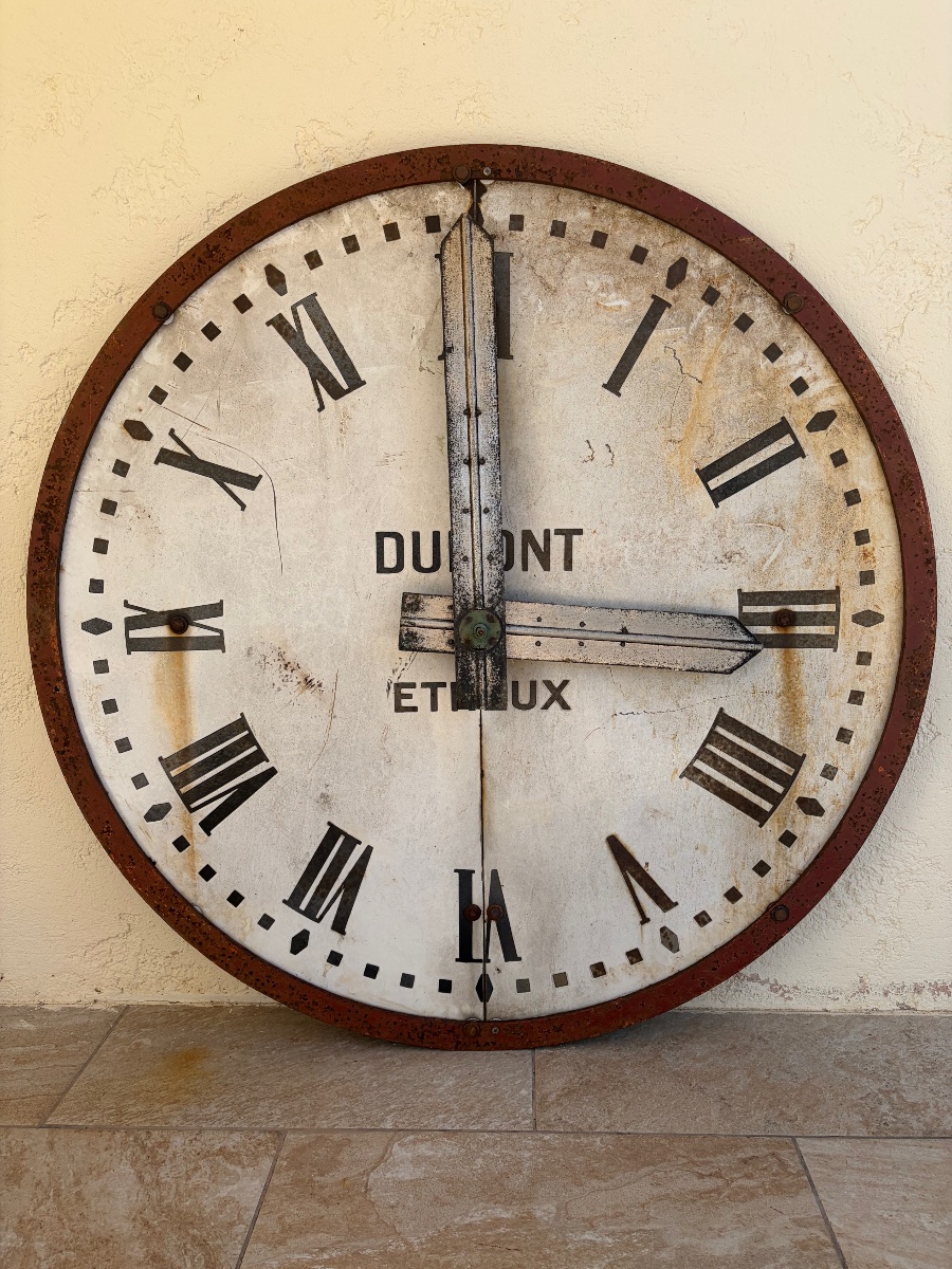 GRAND CADRAN D’HORLOGE DE CLOCHER. Vers 1900-photo-2