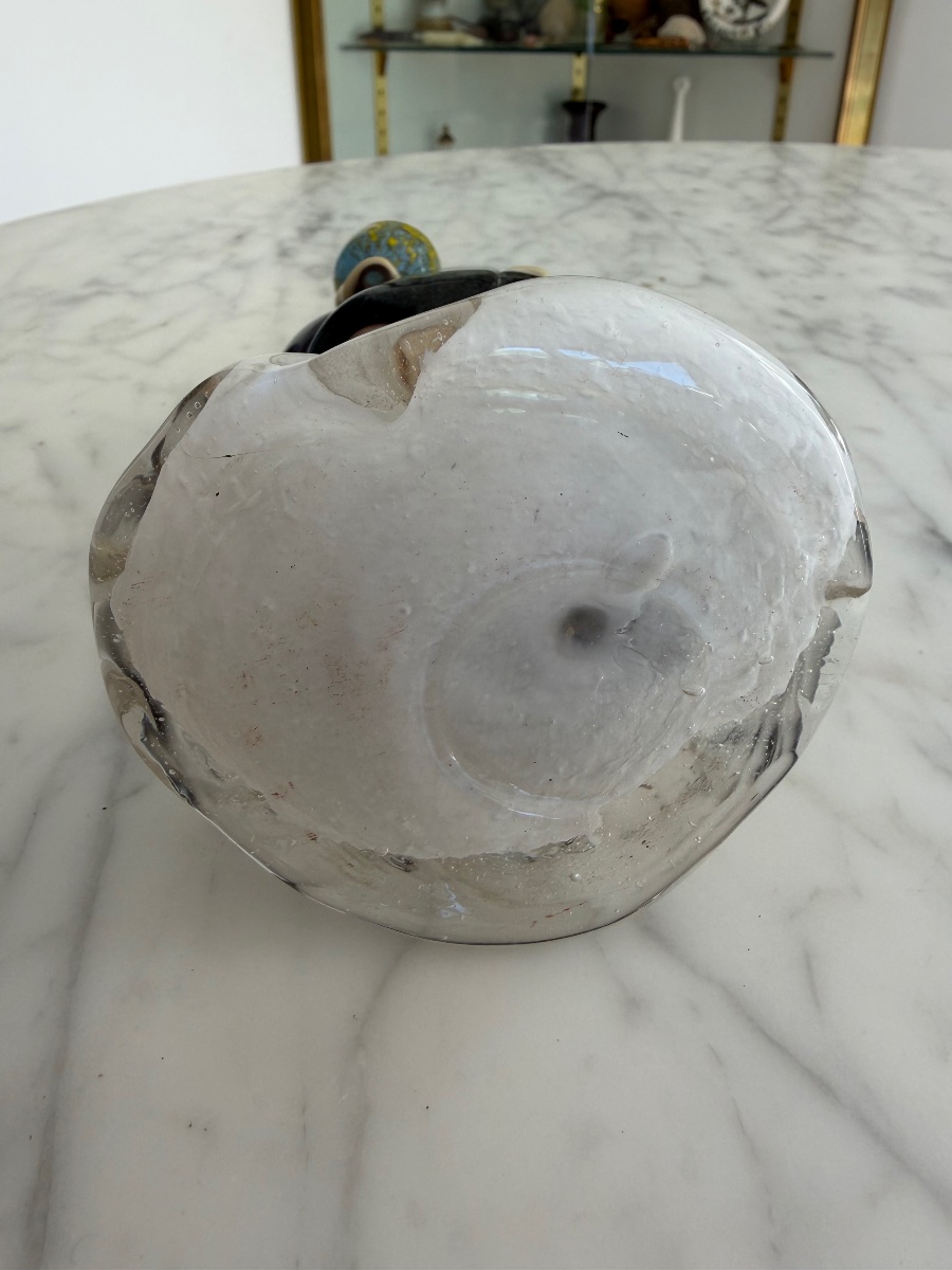 Sculpture en verre soufflé – Personnage humoristique au ballon-photo-4