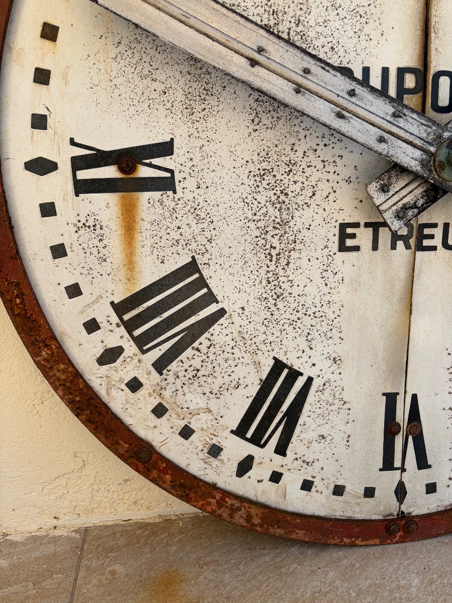Large Bell Tower Clock Face. Circa 1900-photo-3