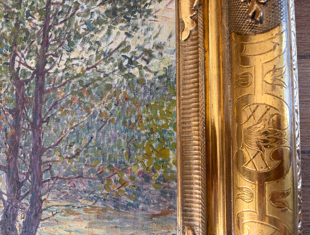 Émile Ancelet (1865-1951) La forêt du Touquet. Huile sur toile-photo-3