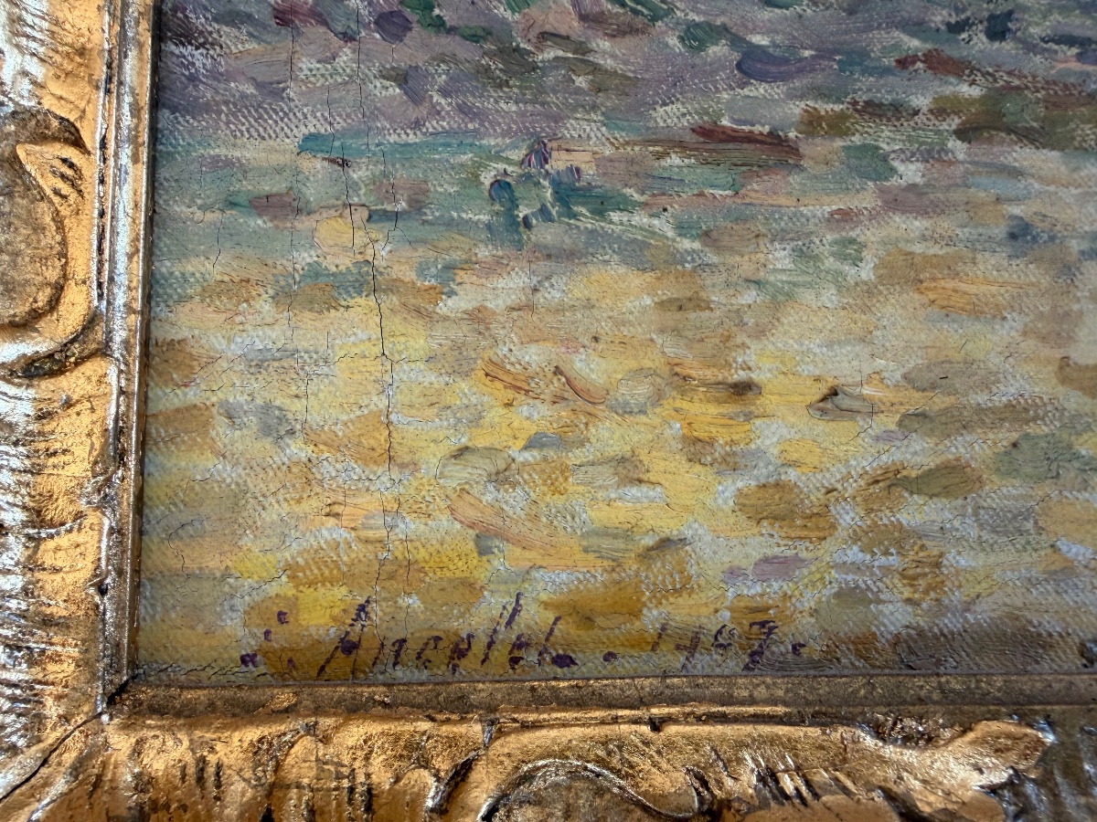 Émile Ancelet (1865-1951) La forêt du Touquet. Huile sur toile-photo-8