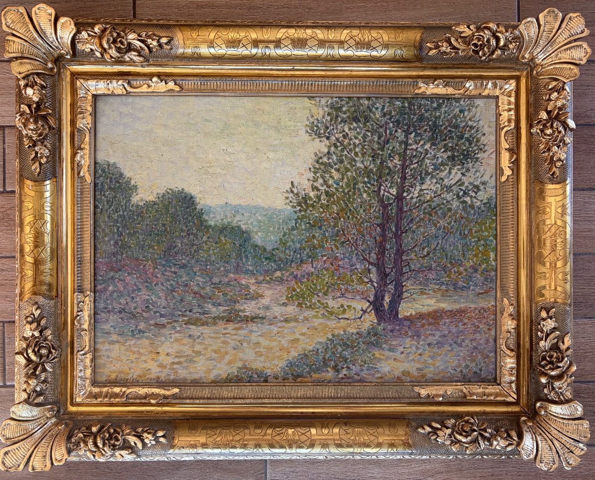 Émile Ancelet (1865-1951) La forêt du Touquet. Huile sur toile