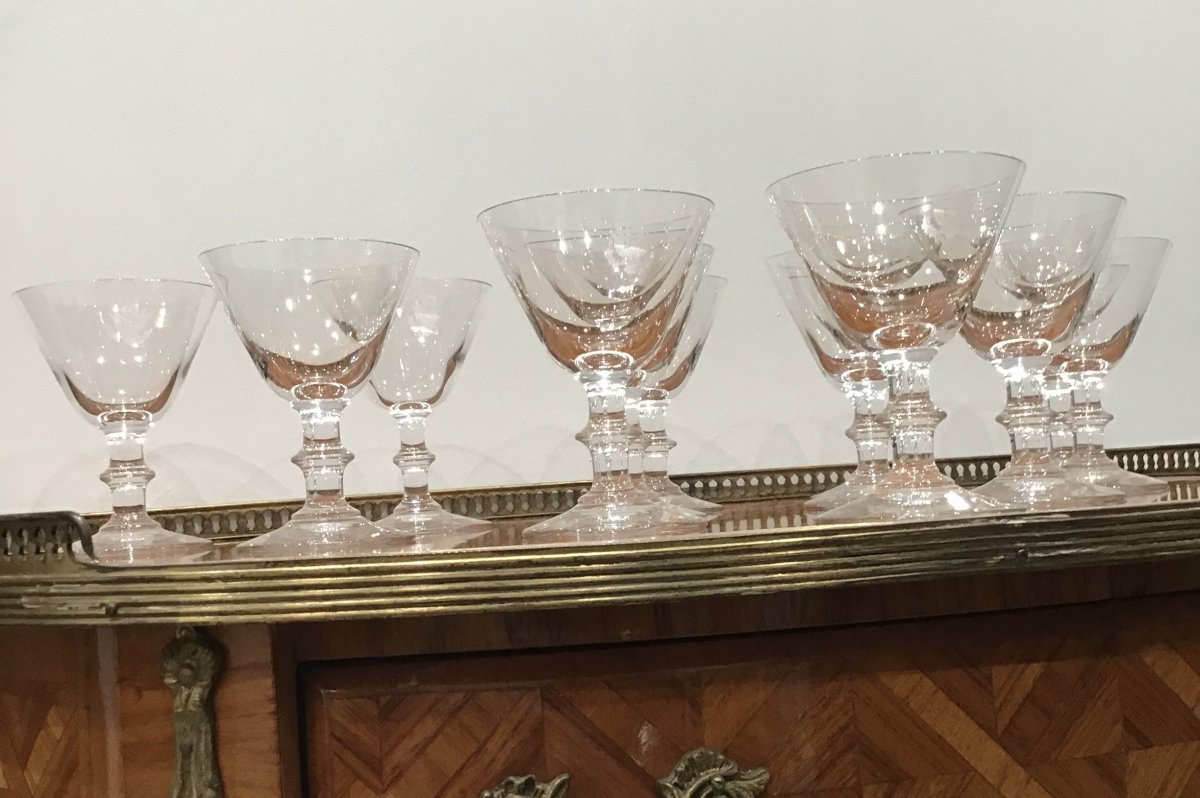 Baccarat, « le Grand Sceau Des États-unis » Service à Liqueur 12 Pièces -photo-3