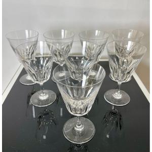 8 Baccarat Wine Glasses, Côte d'Azur Model