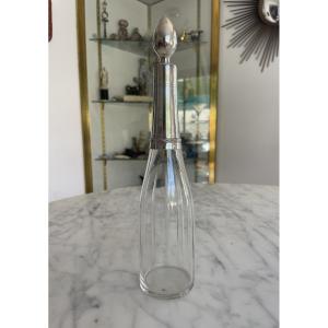 Crystal Liqueur Decanter With Solid Silver Frame 