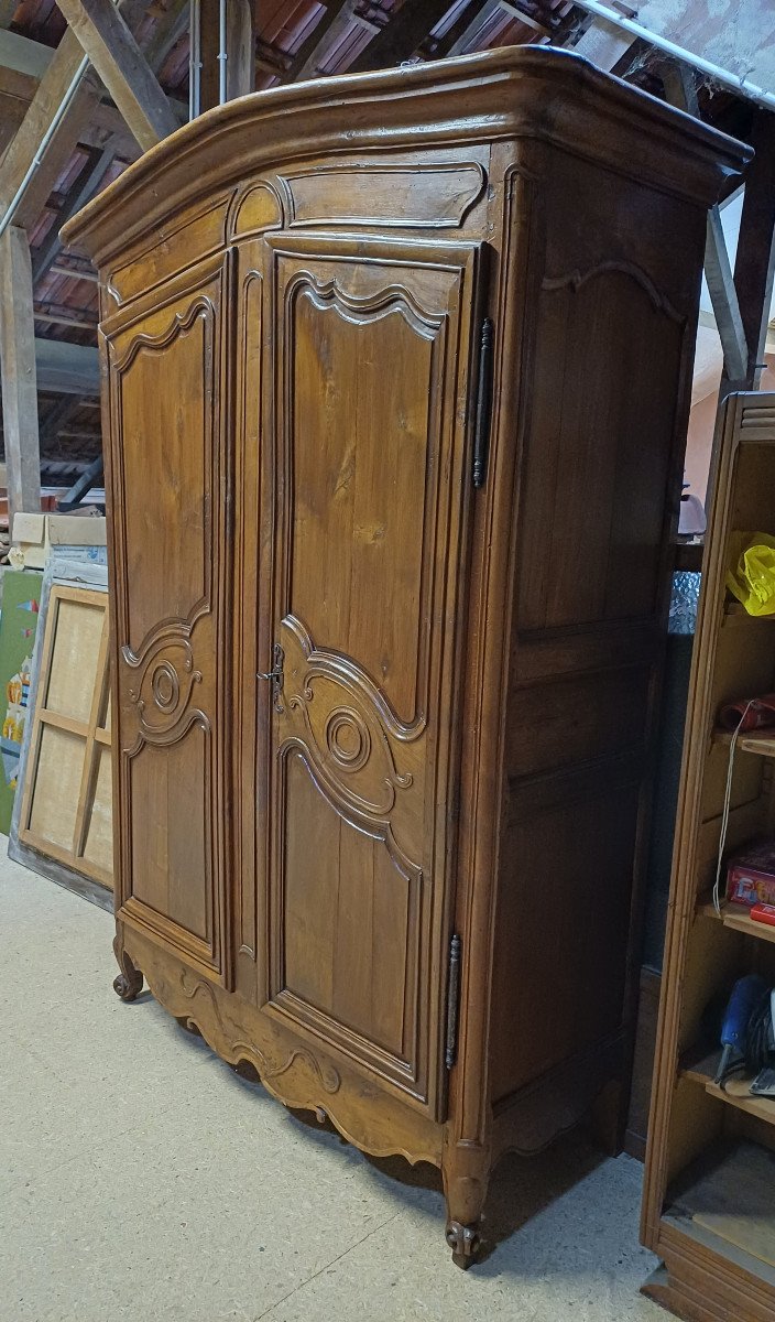 Louis XV Wardrobe In Natural Wood-photo-1