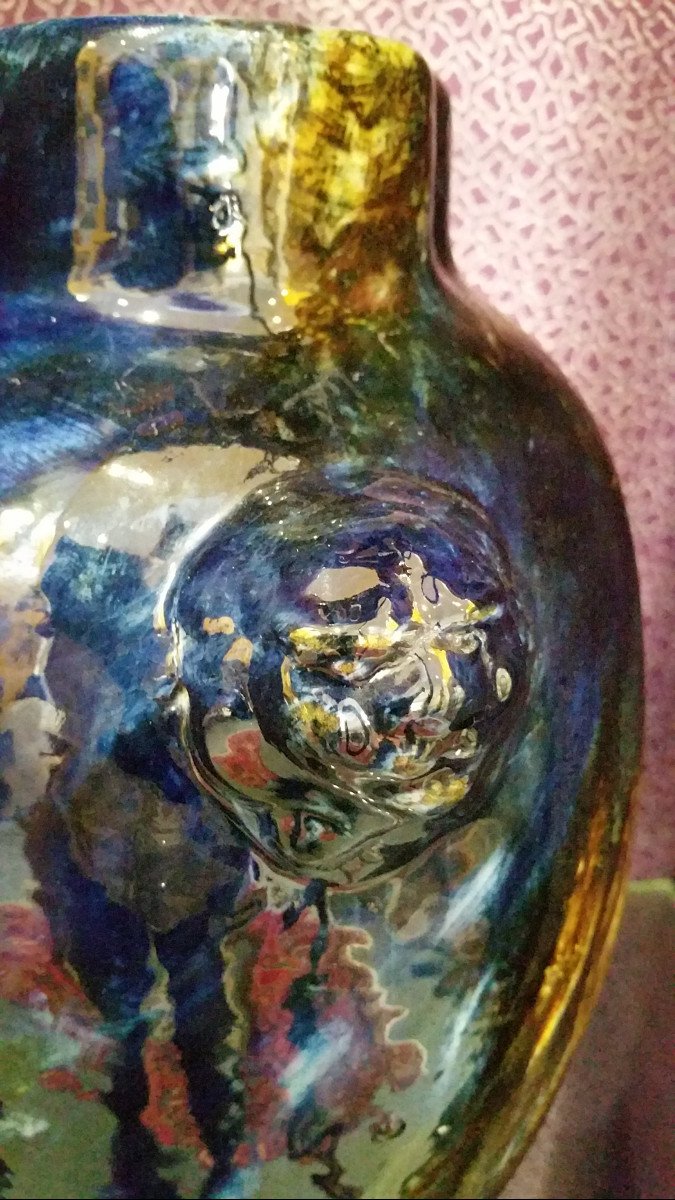 Haviland Limoges: Impressionist Ceramic Vase.-photo-3