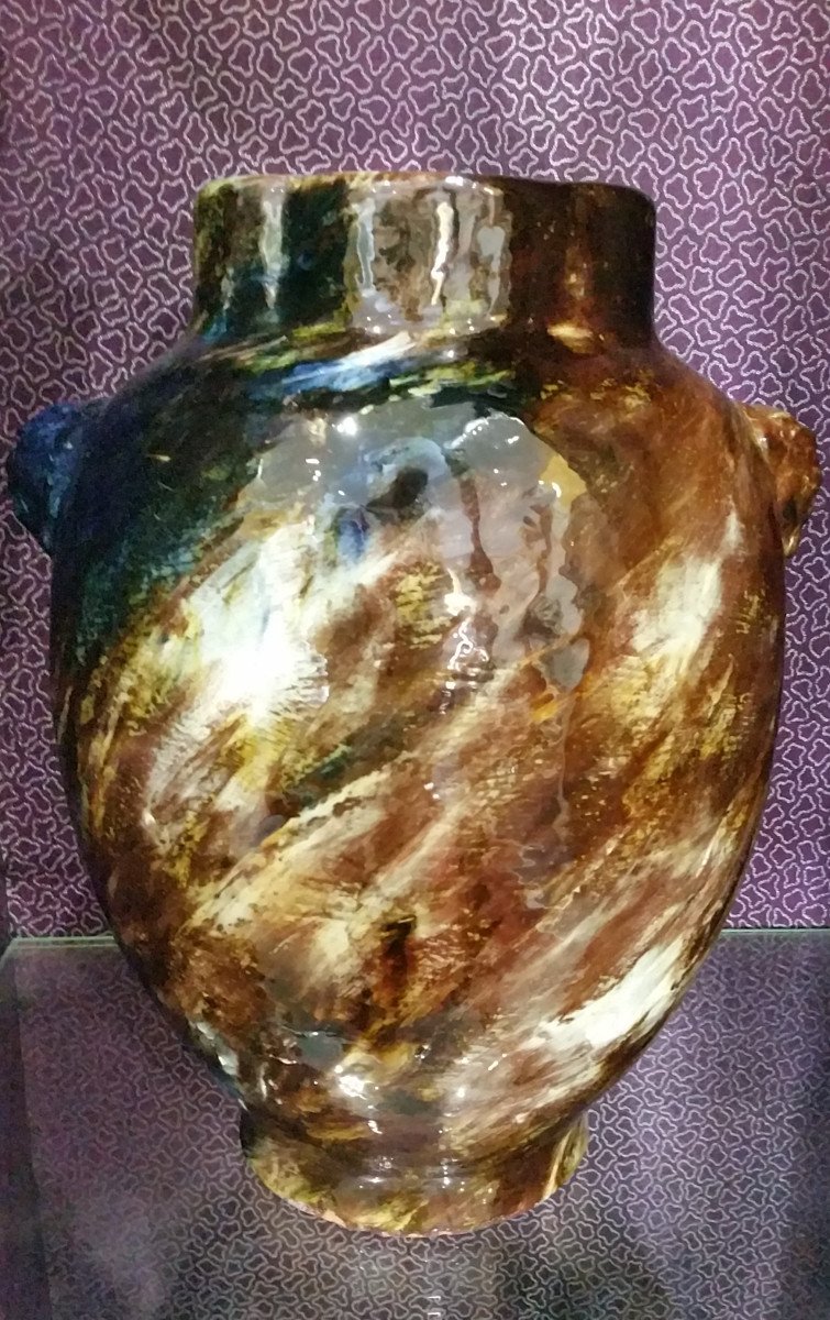 Haviland Limoges : Vase en Céramique Impressionniste.-photo-4