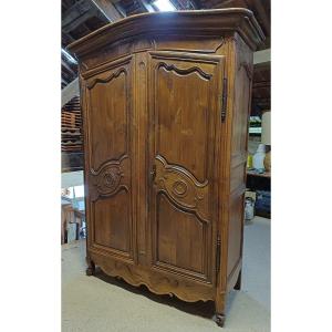 Armoire Louis XV en Bois Naturel 